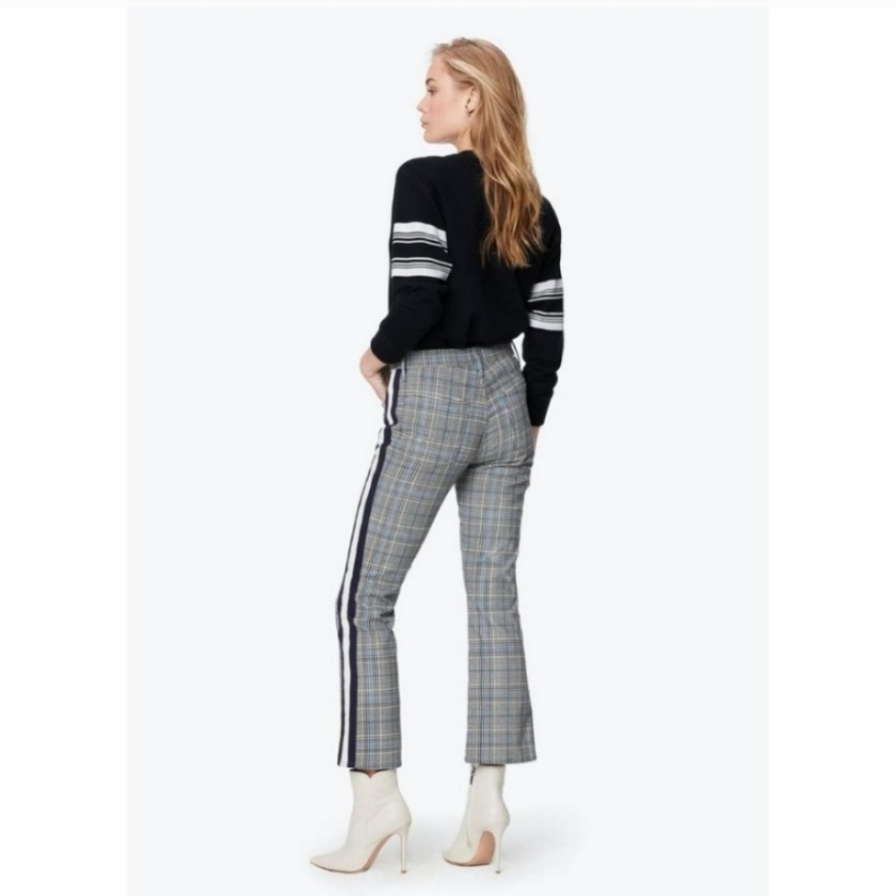 MOTHER | The Insider Ankle Pants in Grey and Blue Plaid Size 25